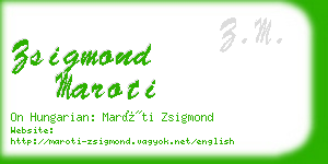 zsigmond maroti business card